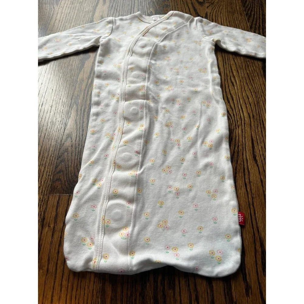 Magnetic Me White Sleep Sack with Yellow & Pink Floral Print